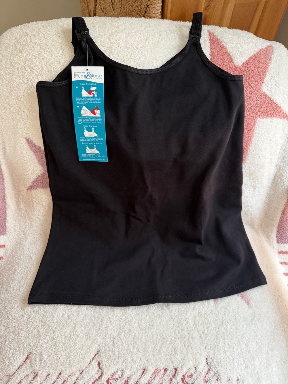 Black Nursing & Pumping Tank Top NWT XS